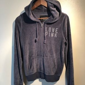 VS PINK velour zip up